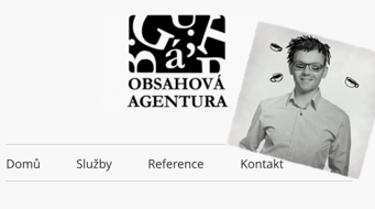 Ukázka webové stránky Obsahové agentury z roku 2013