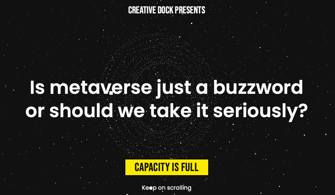 printscreen z webu Creative Dock