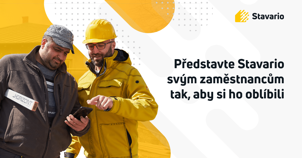 Grafika příspěvku na sociální sítě pro Stavario